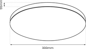 Stropné LED svietidlo Slimi, 1x LED 18w, 4000k, b