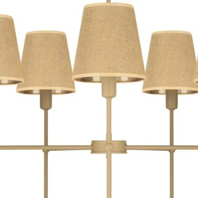 Luster na tyči MADELA 5xE14/40W/230V juta/béžová