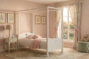 Detská posteľ s nebesami Amori 90x200cm