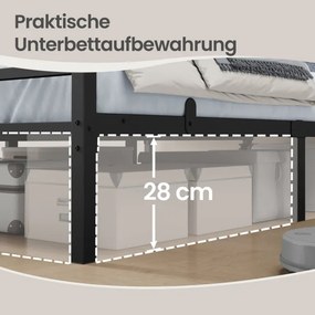 Kovová posteľ 90 cm RMBB35292B101