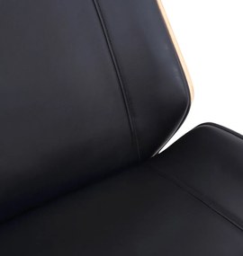 Design-Shop Kancelárska stolička Varel - drevo natura - Čierna
