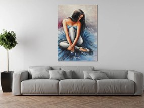 Gario Ručne maľovaný obraz Tmavovlasá baletka Rozmery: 100 x 70 cm