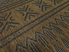 Koberec Eqos 0002 BROWN – hnedý vzorovaný obdĺžnik Rozmer: 60x100 cm