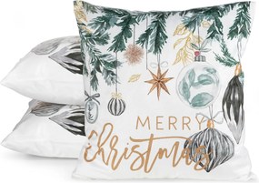VIANOČNÁ DEKORAČNÁ OBLIEČKA NA VANKÚŠ SILENT NIGHT1 45X45 CM VZOROVANÁ