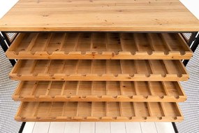 Dizajnová vitrína na víno Winebar 127 cm jedľa