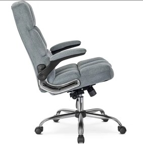 Vintino kancelárska otočná stolička JACOB s chrómovými nohami sivá