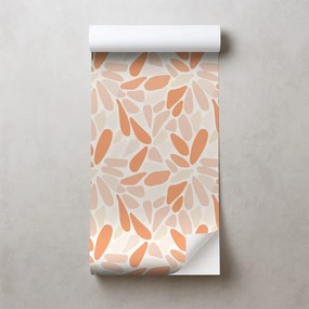 Samolepiaca tapeta oranžové abstraktné tvary