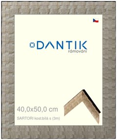 DANTIK rám na obraz 40x50 | SARTORI kost.bílá s (Plexi Čiré)