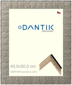 DANTIK rám na obraz 40x50 | SARTORI kost.bílá s (Plexi Čiré)