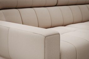 Rozkladacia rohová sedacia súprava Nardo L ľavá - béžový plyš Pretty 03