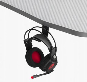 Biely herný PC stôl s RGB LED osvetlením Šírka: 120 cm