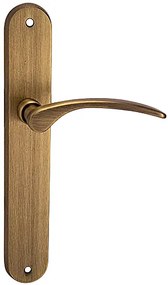 Dverné kovanie MP Laura (OGS - Bronz česaný matný), kľučka-kľučka, WC kľúč, MP OGS (bronz česaný mat), 90 mm