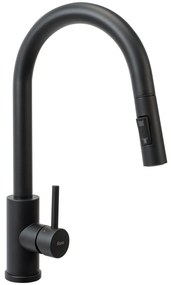 Rea Paul, 1-komorový oceľový drez 600x480x185 mm, čierna matná, ZLE-06011