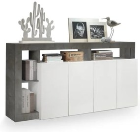 Komoda LENOR biela/antracit