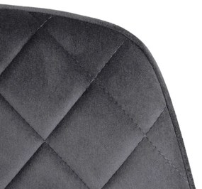 Jedálenská stolička SHELTON zamatová sivá 860503