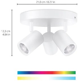 WiZ - LED RGBW Stmievateľné bodové svietidlo IMAGEO 3xGU10/4,9W/230V biela Wi-Fi
