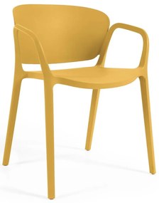 Žltá plastová záhradná stolička Ania – Kave Home