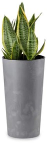 PLASTOVÝ KVETINÁČ URBANIKA 46X25 CM IMITÁCIA BETÓNU SIVÁ