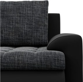 Sedacia súprava FORESTA ULL v tvare U popolová / čierna