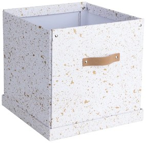 Úložná škatuľa v zlato-bielej Bigso Box of Sweden Logan