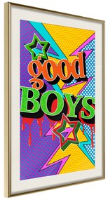 Artgeist Plagát - Good Boys [Poster] Veľkosť: 40x60, Verzia: Zlatý rám