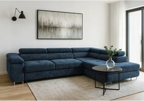 Pravý roh s funkciou spania Avesta – tmavomodrá silná pletenina