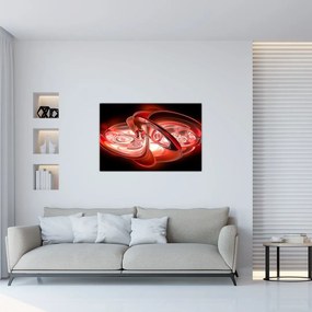 Obraz - červené tvary (90x60 cm)