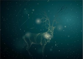 Obraz - Magický jeleň v noci (70x50 cm)