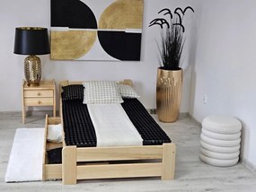 Detská posteľ z masívu borovice EURO - 200x90 cm - prírodná