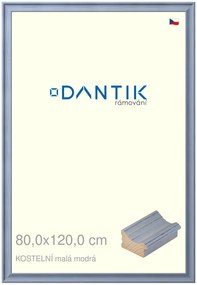 DANTIK rám na obraz 80x120 | KOSTELNÍ malá modrá (Plexi Čiré)