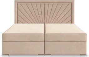 Manželská posteľ VICENZA Velvet 140×200 cm béžová
