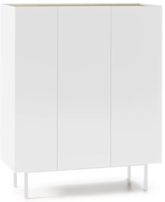 Biela vysoká komoda v dekore duba 95x120 cm Arista – Teulat