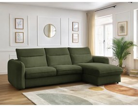 Zelená rozkladacia rohová pohovka (variabilná) Achille – Bobochic Paris