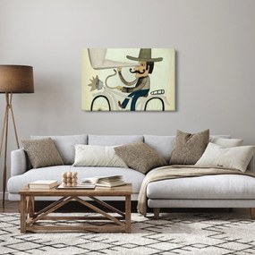 Astronóm na bicykli (90x60 cm)