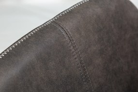 Stolička Mustang starožitná sivá lakťová opierka