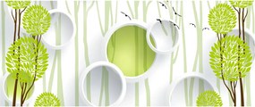 Obraz abstrakcie so stromami (120x50 cm)