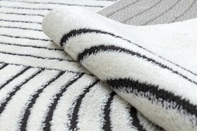 Koberec MODE 8587 Geometrický, krémovo - čierny