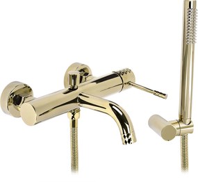 Rea Lungo Diamond, vaňová batéria s ručnou sprchovou súpravou, zlatá lesklá, REA-B6448