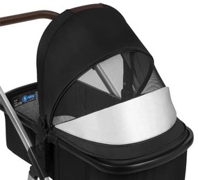 Lionelo - Kombinovaný kočík 3 v 1 AMBER Black Silver