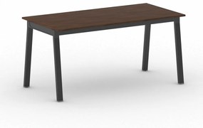 Kancelársky pracovný stôl PRIMO BASIC, čierna podnož, 1600 x 800 mm, orech
