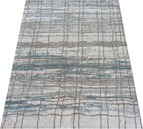 DY Moderný sivo-hnedý koberec s linkami Roxanne 06 Rozmer: 80x150 cm