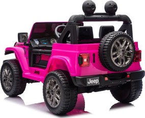 LEAN CARS Batéria pre vozidlá Jeep Rubicon 4x4 DK-JWR556 4x200W 24V ružová