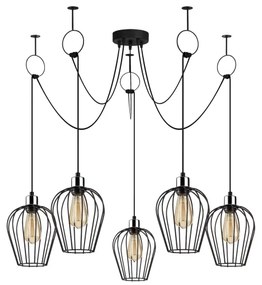 Luster na lanku TEL 5xE27/40W/230V pavúk