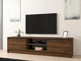 TV stolík/skrinka Omar (orech + antracit). Akcia -17%. Vlastná spoľahlivá doprava až k Vám domov. 1089276