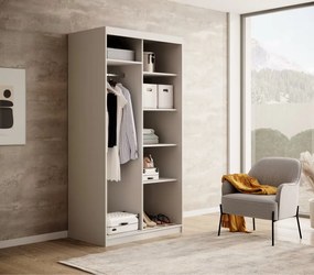 ŠATNÍKOVÁ SKRIŇA S POSÚVNYMI DVERAMI DAINA BIELA 100 cm