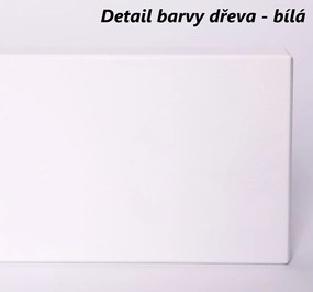 Detská posteľ z masívu borovice Gandalf so zásuvkami - 200x90 cm - BIELA