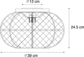 Orientálne stropné svietidlo hnedé - Rob