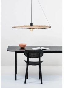 FARO 68590-70 - Luster na lanku COSTAS 1xE27/15W/230V pr. 100 cm čierna/ratan