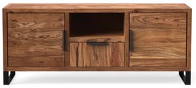 furniture-nabytek.cz - Masívna nástenná jednotka Sydney z akácie, lakovaná, hnedá