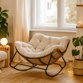 PROXIMA.store - Dizajnové hojdacie záhradné kreslo ELTON FARBA: čierna